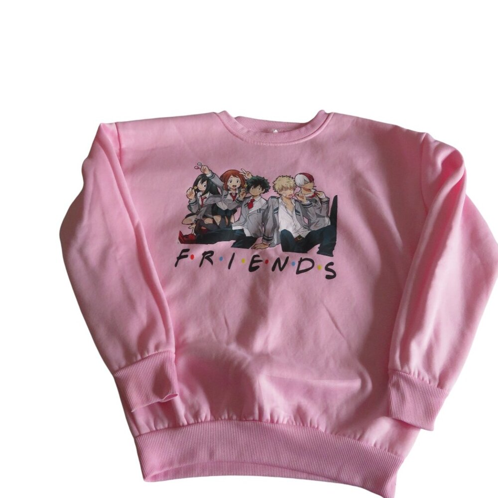 My Hero Academia Friends Pink Sweatshirt Anime, Size XS, EUC - Picture 3 of 9